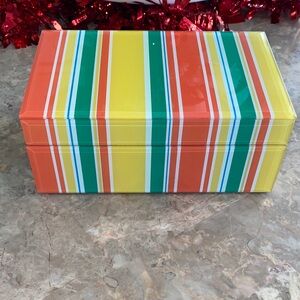 Colorful Striped Jewelry Box
